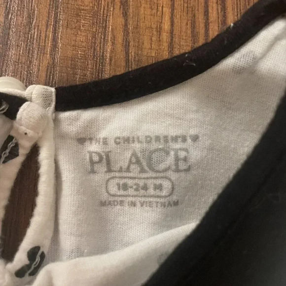 18-24 Months Children's Place Peter Pan Collar Heart Polka Dot Peplum Shirt - Picture 3 of 3